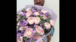 Дуо Букет L  «Искусство Любить» #flowerstory #букеты #магазинцветов #цветы #ранункулюсы #матиолы