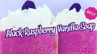 BLACK RASPBERRY VANILLA SOAP MAKING | including the frosting
