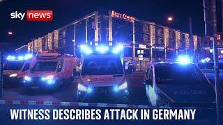 Witness describes victims thrown over car as it drove through crowd in Germany