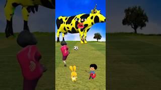 Milk Cow VS Football  Funny Video #shorts #satisfying #youtubeshorts