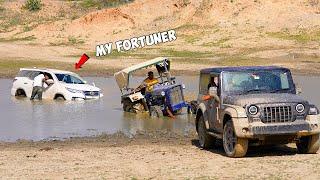 RIP...My Fortuner  - 4x4 off-road test | Thar, Tractor, Fortuner.