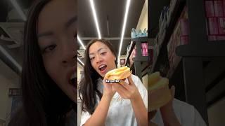 eating YELLOW food at the korean convenience store  #shorts