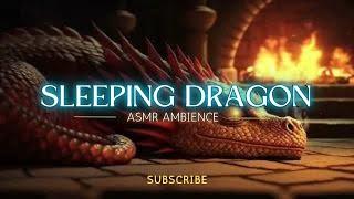 Sleeping Dragon Sounds ASMR, Dragon Sleeping Next to a Fire, Relaxing Fantasy Sounds, Meditation