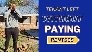 Tenant Left Without Paying Rent #realestate #landlordproblems #evictions #vlog #realestateinvesting