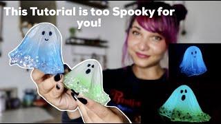 DIY Halloween Decorations! (ADORABLE Glow in the Dark Resin Ghosts)