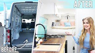 Start To Finish Van To Tiny Home On Wheels Conversion !! *this took forever* EP: 2/3