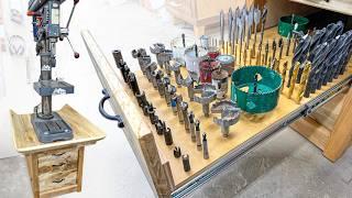 Organize Bits In Style With The Ultimate Drill Press Stand!