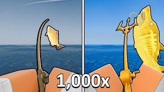 NOOB TO PRO WITH 1,000X LUCK In Roblox Fisch!