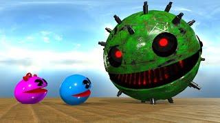 PACMAN VS MONSTER PACMAN VS CARTOON CAT VS ROBOT PACMAN VS GAME COLOURS