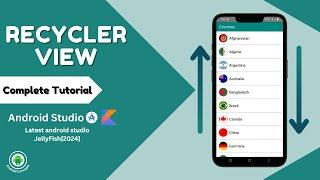 RecyclerView in android studio | 2024 [JellyFish] Tutorial | Kotlin