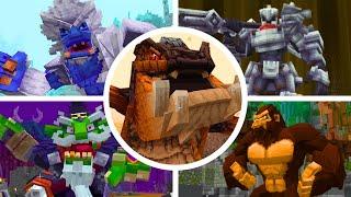 Minecraft: Boss Expansion DLC by Honeyfrost - All Bosses/All Boss Fights Gameplay