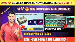 3.4 UPDATE  Bgmi New Character | Next UC Up Event Bgmi | Next Prize Path | Bgmi New Companion