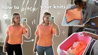 how i block my knits 🫧