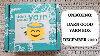 Unboxing: Darn Good Yarn Box - December 2020 | Yarn Haul, Yarn Blogger, Crochet Blogger, Subs 