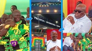 Akufo Addo M0CKS Mahama as He & Otumfuo Commission Prempeh I International Airport