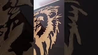 Процесс создания картины "Золотой Лев"