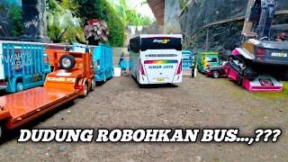 Bus sinar jaya di robohkan..., || versi miniatur truk ||