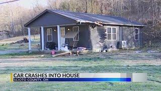 Man drives car into home in Scioto County, Ohio