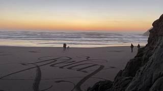 Beach Calligraphy, Relax, Love