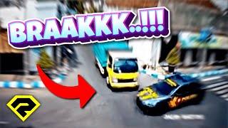 DETIK-DETIK TRUK VS MOBIL POLISI!!  BRAAKKK!!! REAKSI WARGANET?!