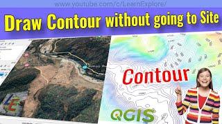 How to Draw Contour in QGIS without visiting site | (English)