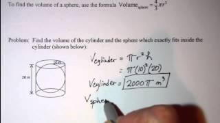 Volume of a Cylinder and a Sphere