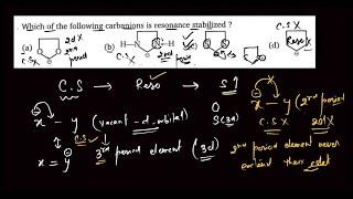 Which of the following carbanion is resonance stabilized?