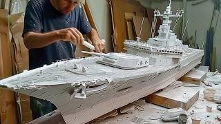 Man Builds Hyperrealistic RC Warship at Scale | OPV 1800 Military Replica by @jufri_88