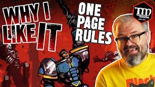 One Page Rules - WHY I LIKE IT