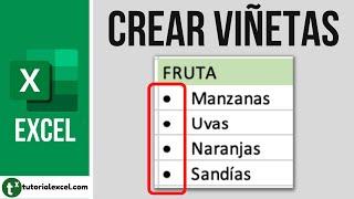 Crear ️VIÑETAS en Excel