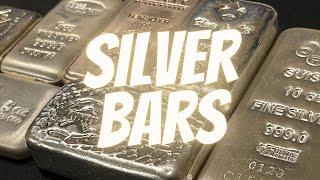 Silver Bar Collection (JBR, Pamp, Pioneer, Fleur de Lis, Geiger, SilverTowne) 1, 5, 10 oz vs Kilo