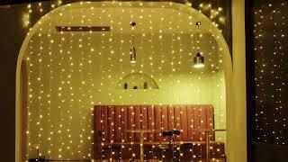 Коледна Led Завеса  3m x 3m 300 LED коледни приказни светлини с 8 режима на дистанционно управление