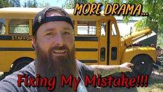 Fixing The Vintage 1948 School Bus After I Broke A Bolt Off In The Y-Block Motor!!!