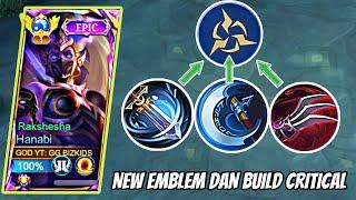 HANABI NEW EMBLEM DAN BUILD CRITICAL! DAMAGENYA SAKIT BANGET! TOP GLOBAL HANABI - MLBB