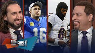 Panic time for Brou after his Ravens drop to 7-4, Lions best team in the NFL? | FIRST THINGS FIRST