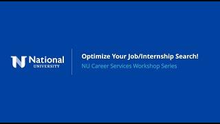 Optimizing Your Job/Internship Search Workshop