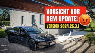 Vorsicht beim Update 2024.26.3.1 - Wichtige Funktion wurde von Tesla einfach entfernt