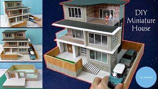 Making A Modern House From Cardboard | DIY Miniature House Model #30