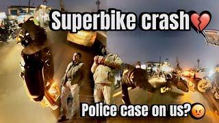 Ride to Renuka Temple Worest crash of Superbike ️‍🩹 Drunk man hit our bikePolice case on us?