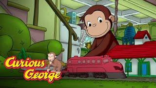 George plays with trains  Curious George Kids Cartoon  Kids Movies Videos for Kids