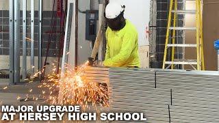 Framing the Vision One Beam at a Time At Hersey High School