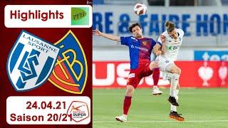 Highlights: FC Lausanne - Sport vs FC Basel (24.04.21)