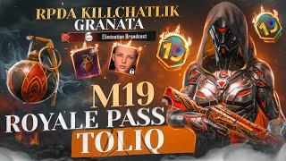  M19 ROYALE PASS TO'LIQ - 1 RPdan 50RPgacha -  RPda KILLCHATLIK SKIN - 4-SEZON YUZI QAYTMOQDA!