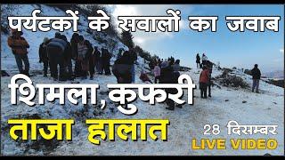 शिमला कुफरी के ताजा हालात, Shimla Snowfall Latest Update | Shimla Himachal Pradesh | #ghumogbharke