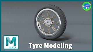 How To Model in Motor Bike Tyre in Autodesk Maya | Texture|  Modeling | Autodesk Maya | No1 Trending