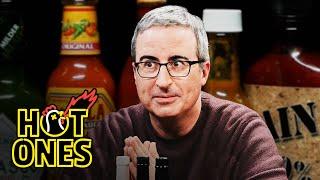 John Oliver Fears For Humanity While Eating Spicy Wings | Hot Ones