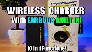 Amazing Hypersonic Wireless Charger with Build in EARBUDs