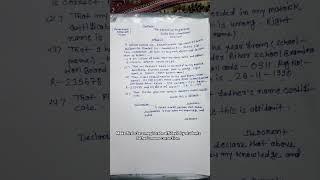 Make first class magistrate affidavit by students father name correction