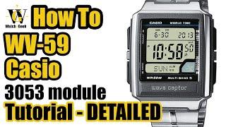 Casio Waveceptor WV-59 - module 3052 tutorial on how to setup and use ALL the functions