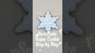 Snowflake Winter, Christmas or Holiday Custom Decorated  Sugar Cookie Step by Step Tutorial Video